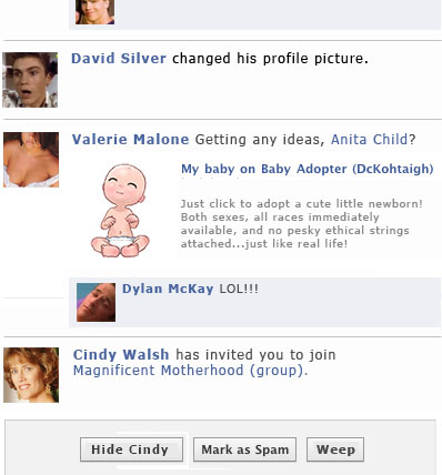 Illustration for article titled What Your Facebook Feed Looks Like When All Your Friends Have Babies